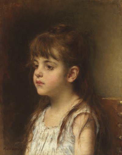 Portrait of a Young Girl by Alexei Harlamov